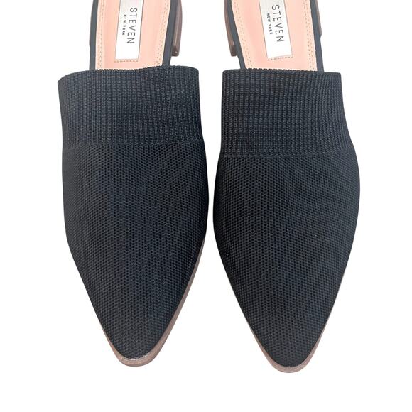 Steven New York Women's Size 9 Valdez Knit Mules Black Slip On Pointed Toe - Picture 4 of 8